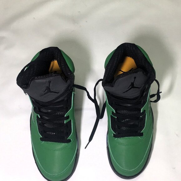🛑Nike AIR JORDAN 5➕🆒 SNEAKERS Apple Green SHOES Oregon Duck Retro 💸BUY NOW‼️ - Picture 11 of 16